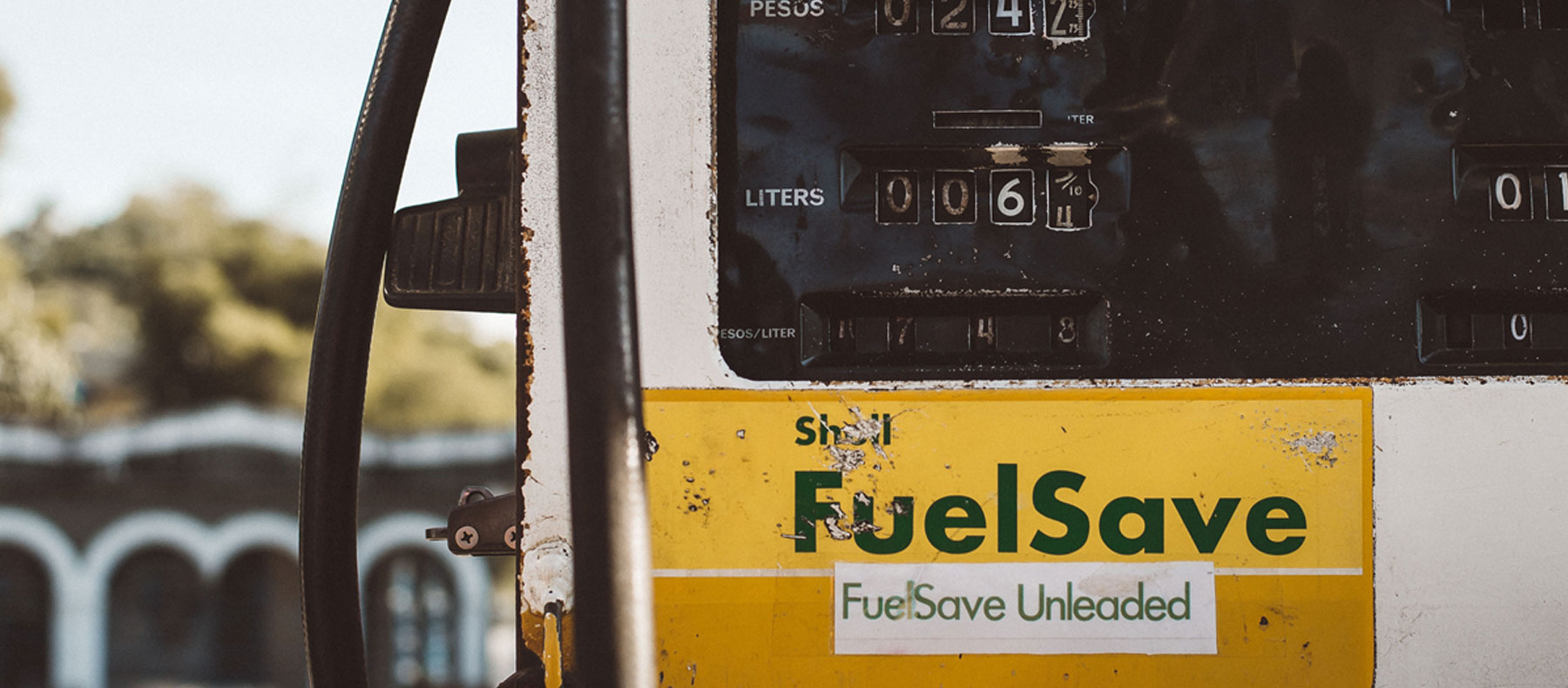 petrol pump with fuel save logo